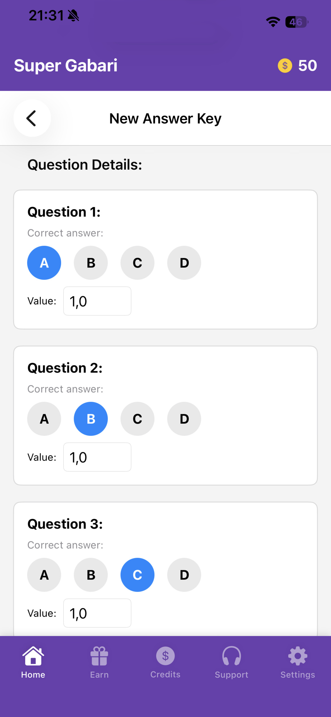 Super Gabari - Question Details