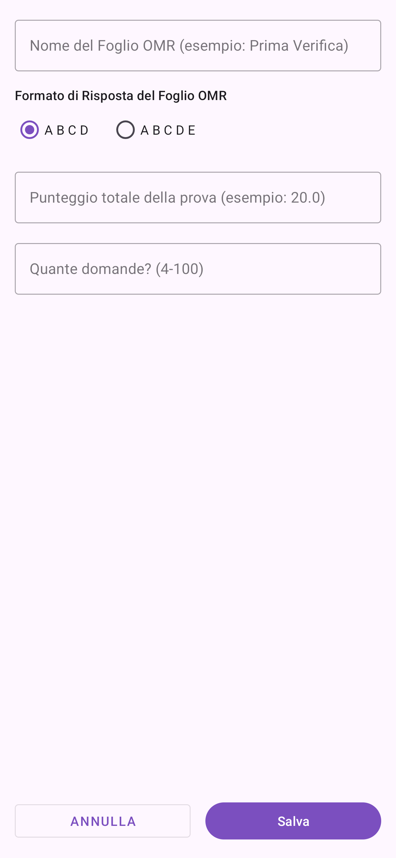 Super Gabari - Nuovo Foglio OMR