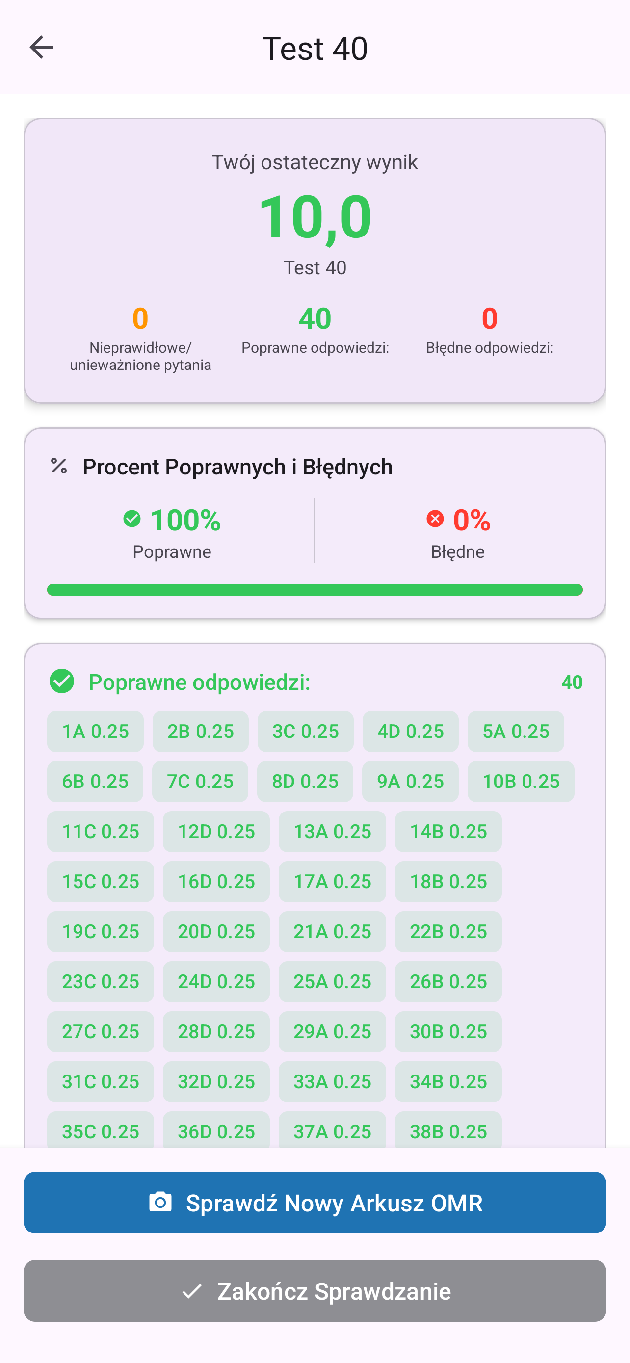 Super Gabari - Ekran Wyników